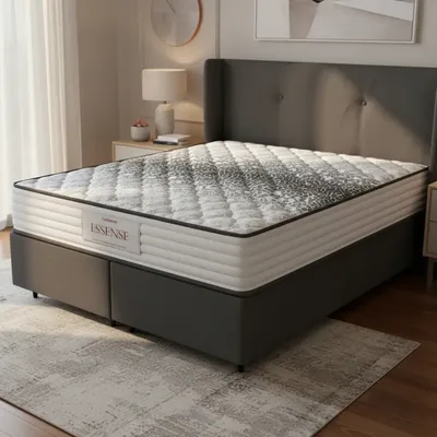 Cama Box + Colchão De Molas Ensacadas Essence Probel Queen Preto
