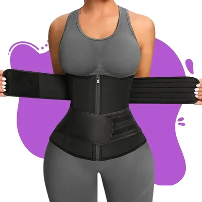 Cinta Abdominal Feminina Modeladora Efeito Sauna Térmica Preto P (l)