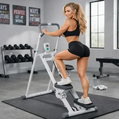 Simulador De Escada Máquina Caminhada Dobrável Stepper Branco