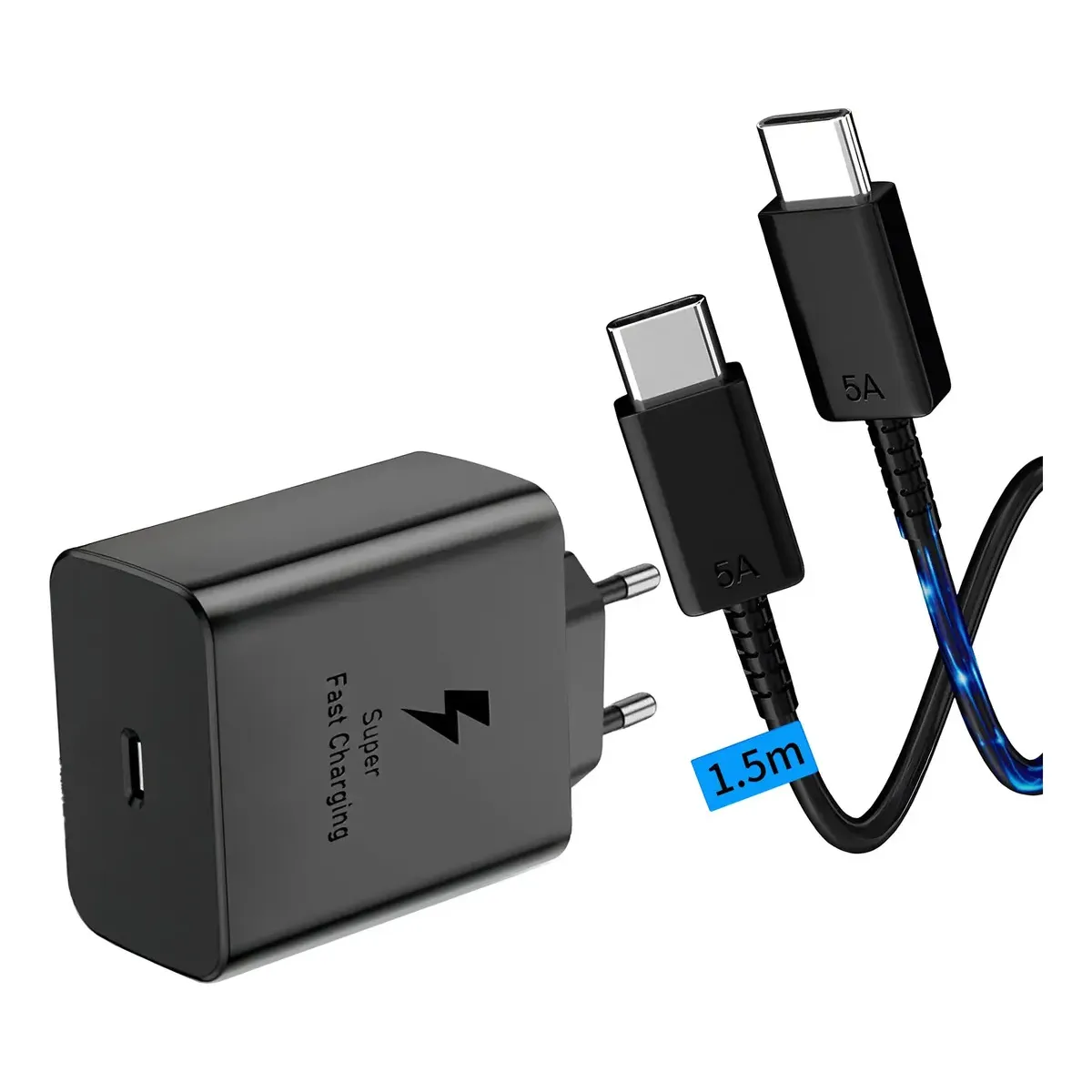 Carregador Turbo 45w Tipo C Usb C, Carregamento Rápido Bivolt 127/220v Com Proteção Contra Sobrecarga, Design Compacto Portátil Para Celulares Samsung S25 S24 S23 S22 S21 Note 10, Motorola E Xiaomi