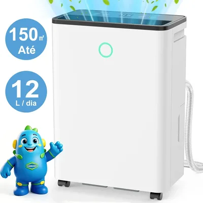 Desumidificador Freshdew 12 L/dia para Ambientes até 150m² com Compressor e Timer