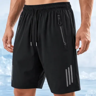 Short Masculino Bermuda Secagem Dry Zip Bolsos Academia