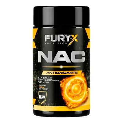 Nac 600mg N-acetilcisteína 30 Cápsulas Fury-x Nutrition Suporte Imunidade E Bem-estar