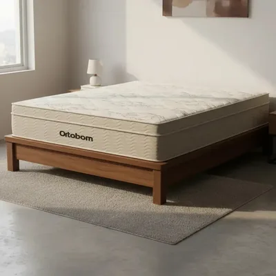 Colchão De Molas Ensacadas Ortobom Airtech Queen 158cm Bege