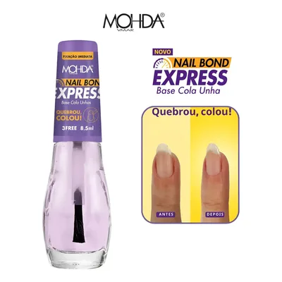 Nail Bond Express Base Cola Unha Mohda Fixação Imediata