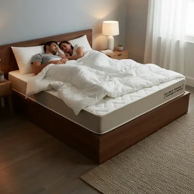 Colchão Espuma D70 Ortopédico Double Sense Casal - Topazio Creme