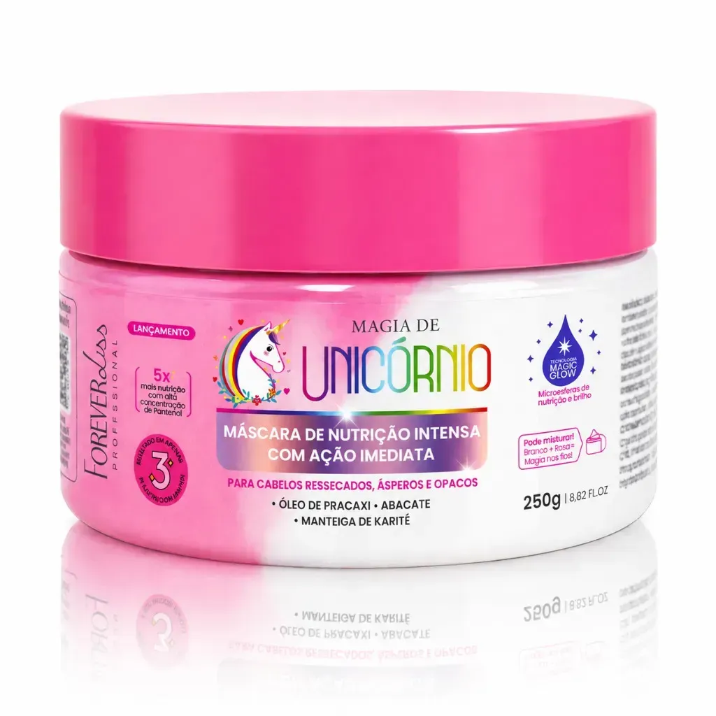 Máscara De Nutrição Intensa Magia De Unicórnio Forever Liss Virtual Cosmeticos 250g