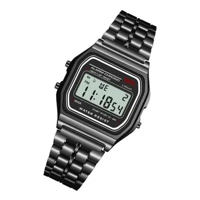 Relógio Led De Pulso Digital Masculino Feminino Preto Barat Chumbo