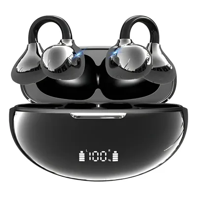 Lumva Fone De Ouvido Bluetooth Esportivo Com Clip Para Orelha, Bateria De Longa Duração - Earclip Sem Fio Para Academia- Preto