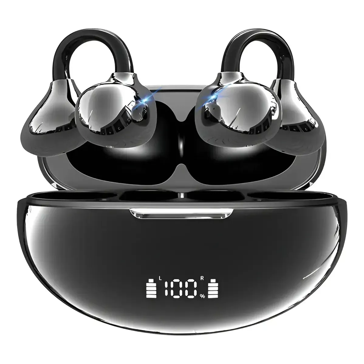Lumva Fone De Ouvido Bluetooth Esportivo Com Clip Para Orelha, Bateria De Longa Duração - Earclip Sem Fio Para Academia- Preto