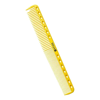 Pente De Corte Titan Dupla Dentição Tp-y01 - 18,0cm Amarelo