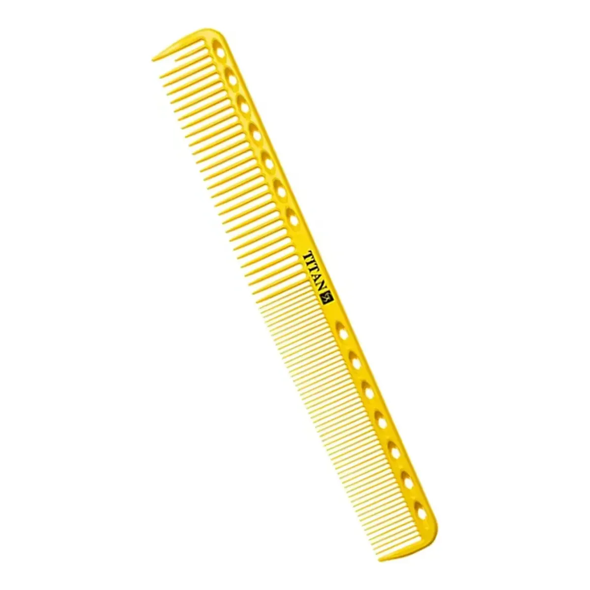 Pente De Corte Titan Dupla Dentição Tp-y01 - 18,0cm Amarelo