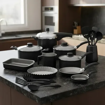 Tramontina 13 Peças Turim Preto Cozinha Conjunto Panelas Preto