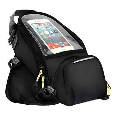 Bolsa de Tanque para Moto Com Ímã, Impermeável e 4 Bolsos
