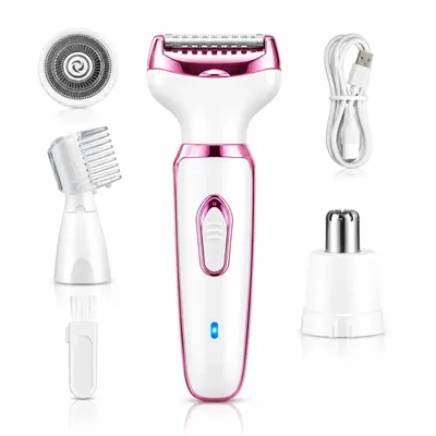 Eps-9338 Depilador Elétrico Feminino 4 Em 1 Aparador De Pelos Facial Corporal Portátil Usb