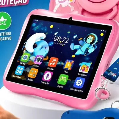 Tablet Infantil Kids Para Criança Com Youtube E Play Cor Ros Azul