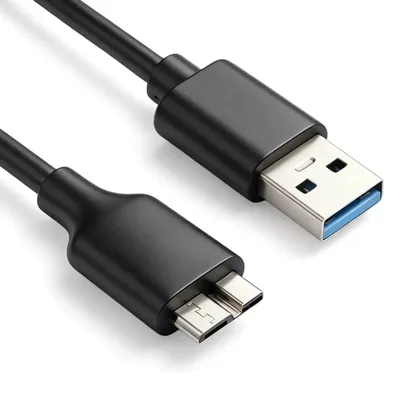 Cabo De Dados Usb 3.0 Para Hd Externo Micro B 50cm Jogojunto Preto 5gbps Alta Velocidade