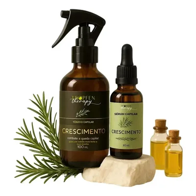Kit Terapia Capilar Óleo De Alecrim + Tônico Poderoso Rícino