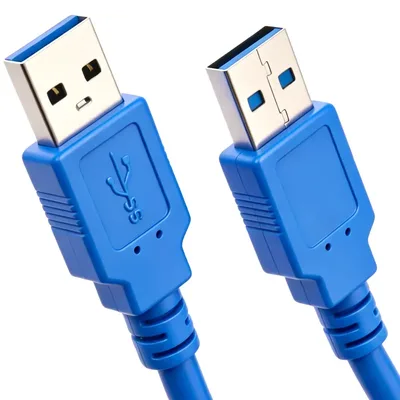Cabo USB 3.0 X Ubs 3.0 Tipo A Macho x Macho 60 cm Para Transmissão de Dados Conexão Entre PC Notebook Hub Cabo De Transferência De Dados De Alta Velocidade De 5 GBPS Cor Azul