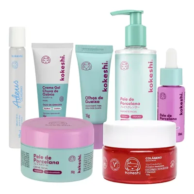 Kit Skincare Tratamento Facial Premium Kokeshi