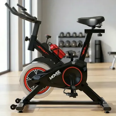 Bicicleta Ergométrica Spinning Movick Movee Fitness Bike Indoor Silenciosa Com Correia Painel Digital Banco Ajustável Academia Em Casa Cardio Condicionamento Físico Até 100kg