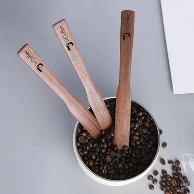 Icoffee Agitadores De Café De Em Madeira De Nogueira Pre Reutilizável-a47