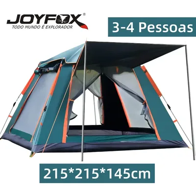 Barraca Camping Joyfox Instantânea 3-4 Pessoas Automática Verde UPF50+