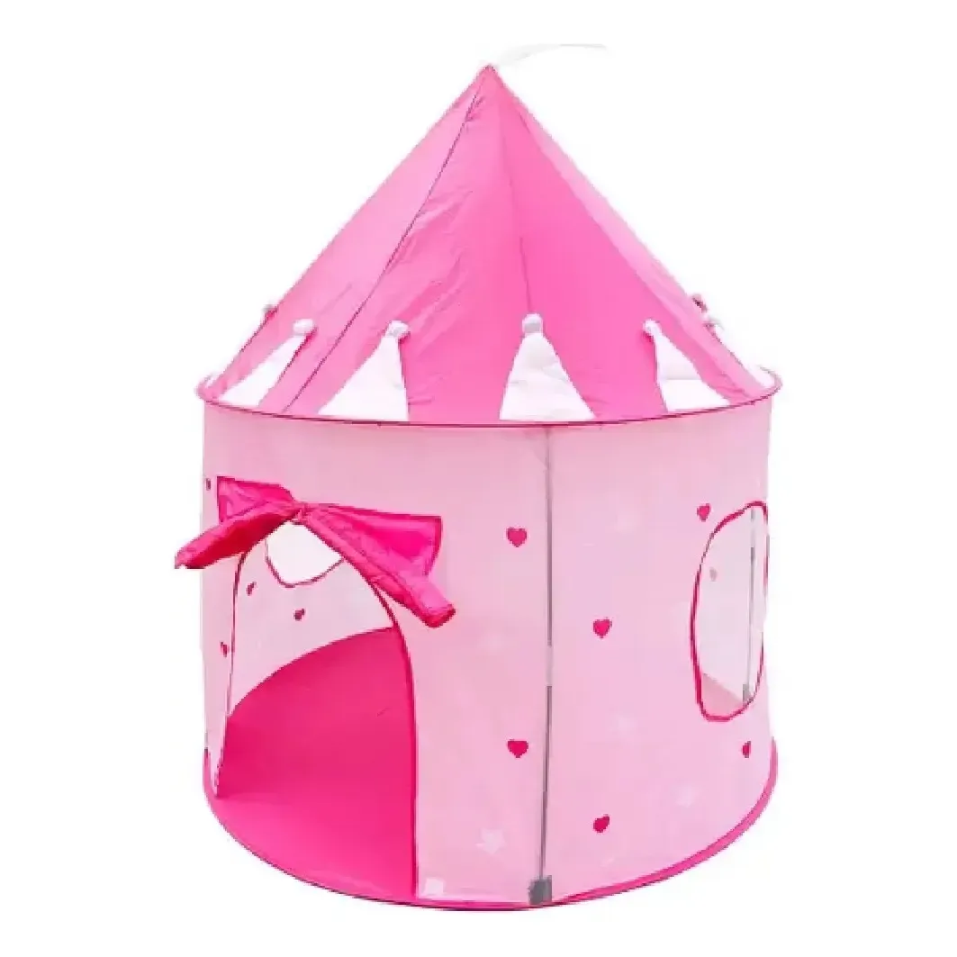 Castelinho Barraca Toca Tenda Princesa Infantil Facil Montar Cor Rosa