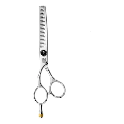 Tesoura Profissional De Desbaste Titan Silver Line para Canhotos 6.0" Prateada