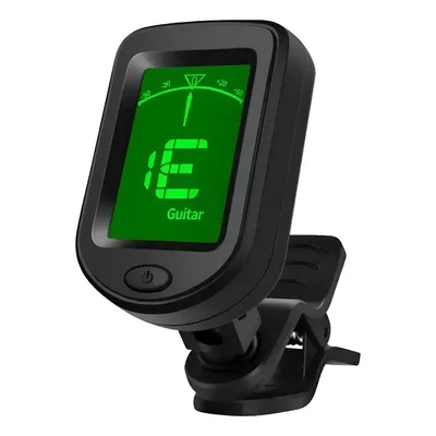 Afinador Digital Cromático Clip Violão Viola Guitarra Cavaco Preto