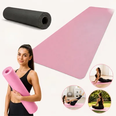 Colchonete Tapete Yoga Pilates Ginástica Premium Fitness Rosa
