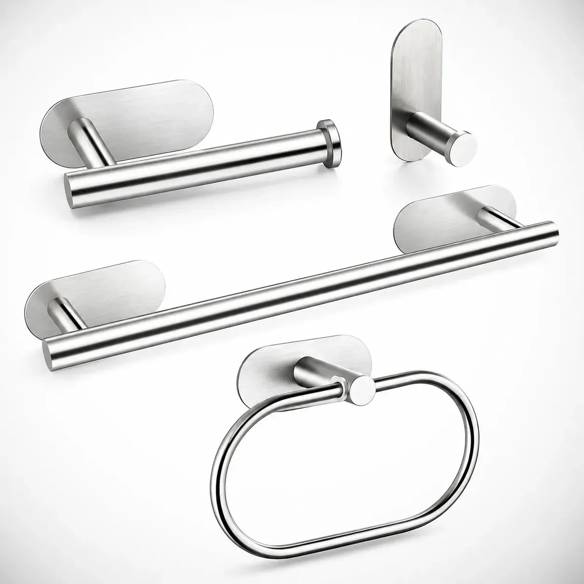 Kits de acessórios para banheiro Iwmabru Fosco Premium Lavabo prata x 4