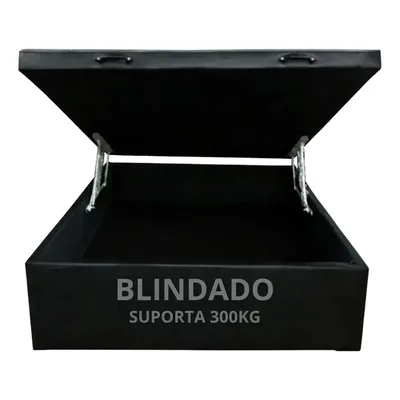 Cama Box Baú Casal - 1,38 X 1,88 - Exclusive / Reforçada