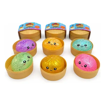 Brinquedo Antiestresse Squishy Criança Glitter Brilhante Raro Bolinho