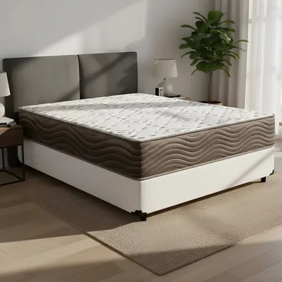 Cama Box Viúva + Colchão D45 - Ortobom Iso 150 - 128cm Cor Branco