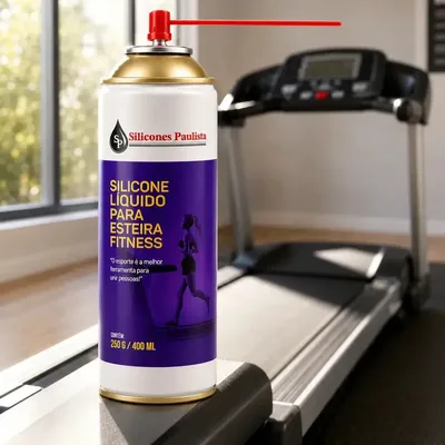 Silicone Spray Lubrificante Esteira Ergométrica 400ml Óleo Silicone Para Lona Esteira Elétrica Caminhada Academia Fitness Manutenção Lubrificação Spray Aerossol Multiuso Borracha Lopez Imports