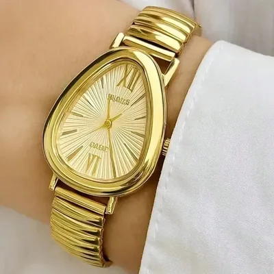 Relógio Feminino DOLUCK Analógico Dourado com Pulseira Elástica
