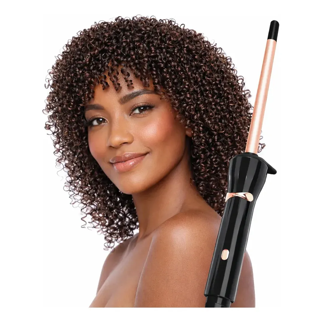 BaBy liss Iwmabru Efeito Salão Hatteker 9mm Cerâmica Bivolt Modelador de Cachos Barril HT-103 - Rose gold 9 mm
