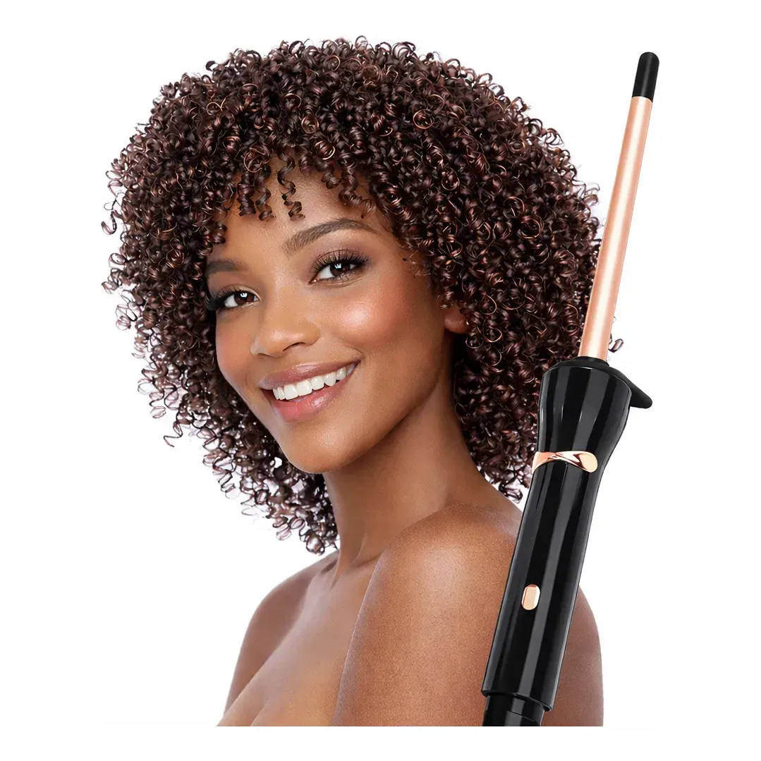 Modelador 9mm Cerâmica Cachos Fino Babyliss Cetim Cacheador Rose Golds