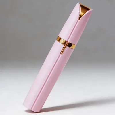 Caneta Depiladora Facial Aparador Sobrancelha Feminino Bateria - Rosa
