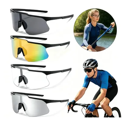 Óculos Corrida Ciclismo / Bike Esportivo Beach Tênis Vôlei de Praia Pesca Futevôlei Proteção UV400 Várias Cores Preto