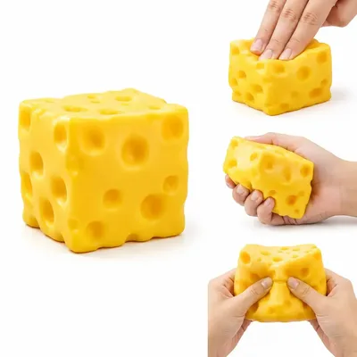 Squishy De Queijo Premium Popsy Efeito Slow Rising Retorno Lento Super Macio