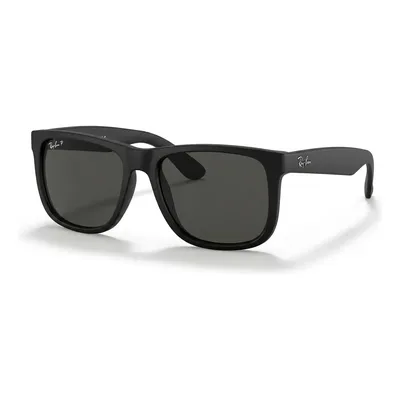 Óculos De Sol Ray-ban Justin Rb4165l 622/71 Preto Polarizado Quadrado Fosco Preto Emborrachado Preto