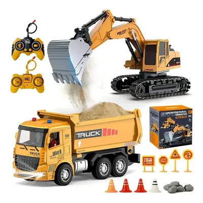 Excavadora Carros Veículo De Engenharia Double Side Flip Rc
