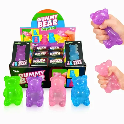 Taba Squishy De Gummy Bear Ursinho De bala Popsy Extremamente Denso E Maleável Antistress Cores Surpresa
