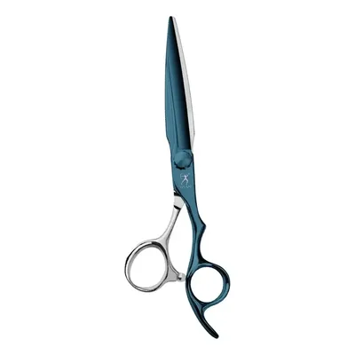 Tesoura Titan Fio Navalha Diamond Line Cnb63 6.3 Polegadas Prata E Azul