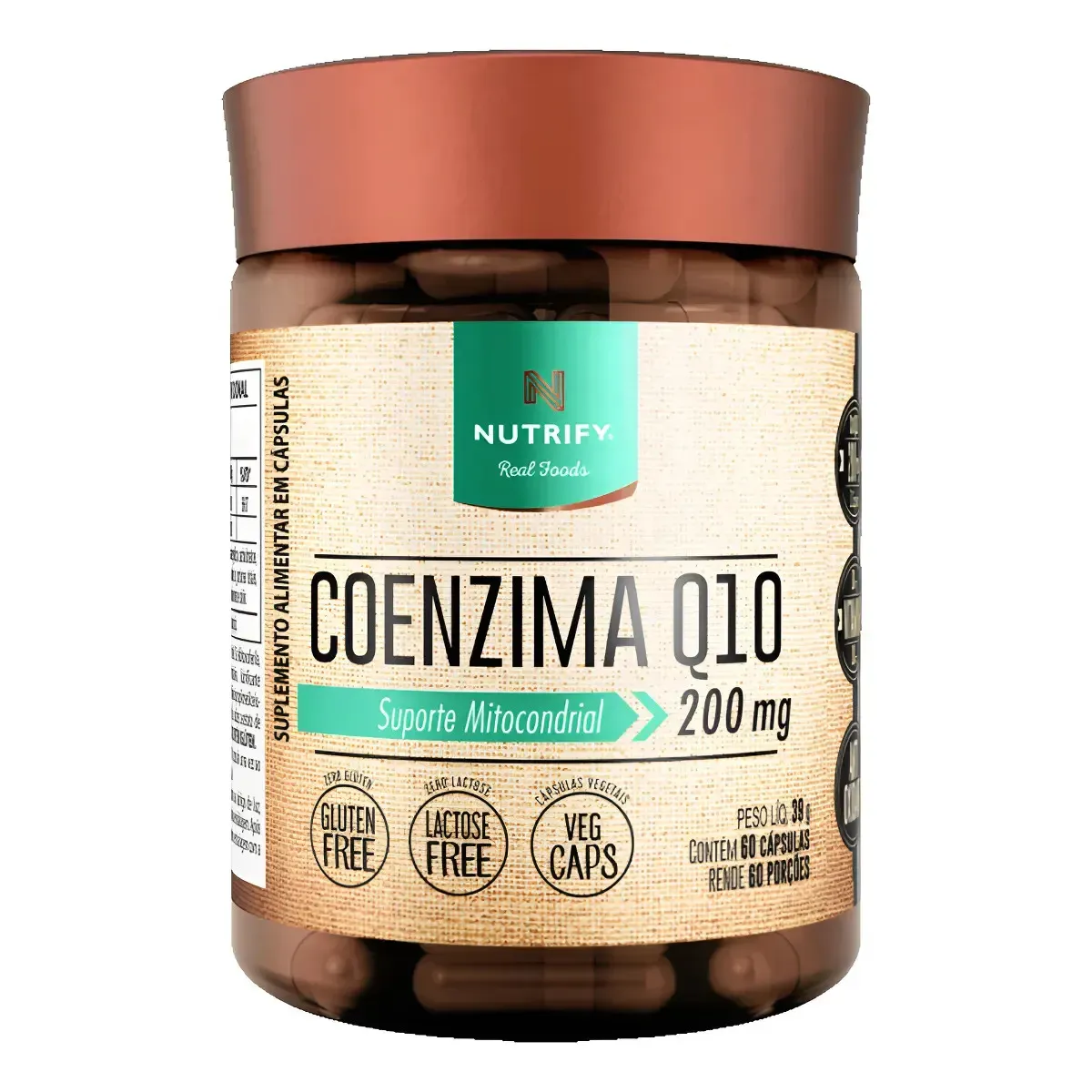 Coenzima Q10 200 Mg 60cps - Nutrify Sem Sabor