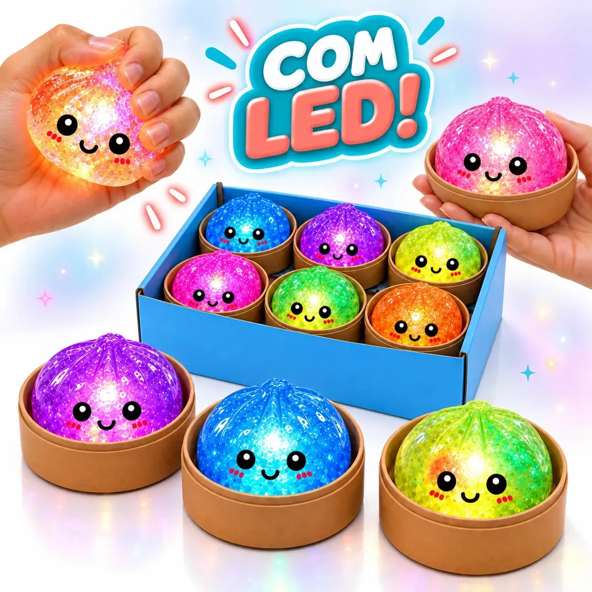 Squishy Com Led Colorido Marca Popsy