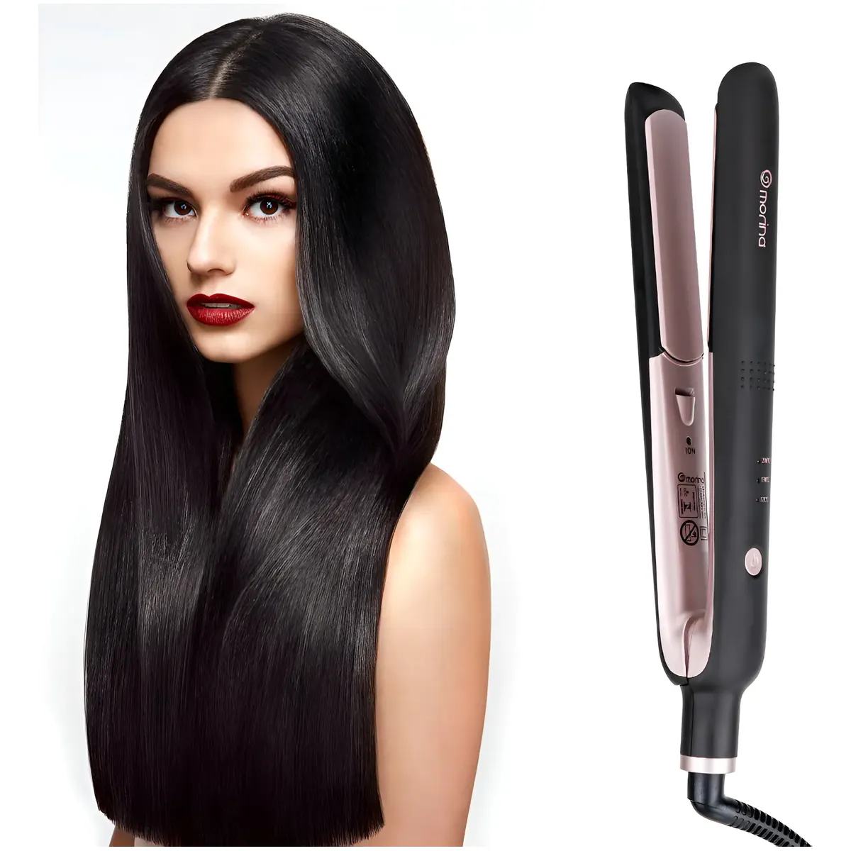 Pranchas De Cabelo Morina Bivolt Cor Preto 110v/220v