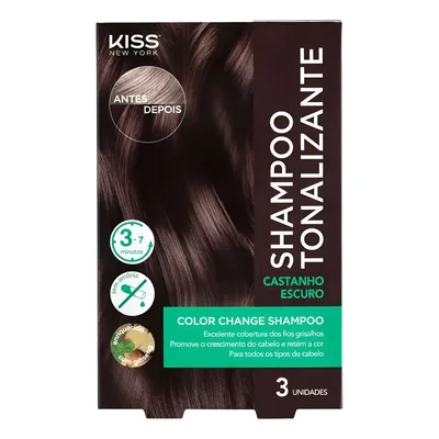 Shampoo Tonalizante Castanho Escuro - Kiss New York